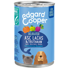 Edrgard & Cooper getreidefreies Nassfutter Adult mit Lachs & Truthahn 400g