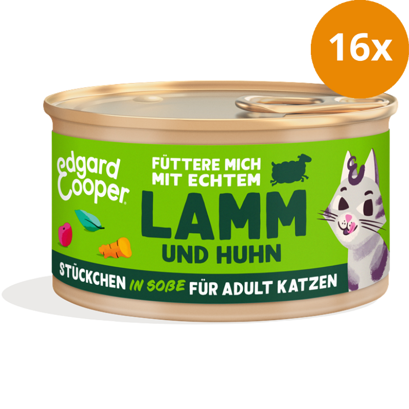 Edgard & Cooper Paté Adult Lamm und Freilaufhuhn mit Cranberrys, Salbei und Baldrian 85g