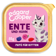 Edgard & Cooper Paté Kitten Freilaufente und Freilaufhuhn mit Blaubeeren, Rosenblüten und Hagebutten