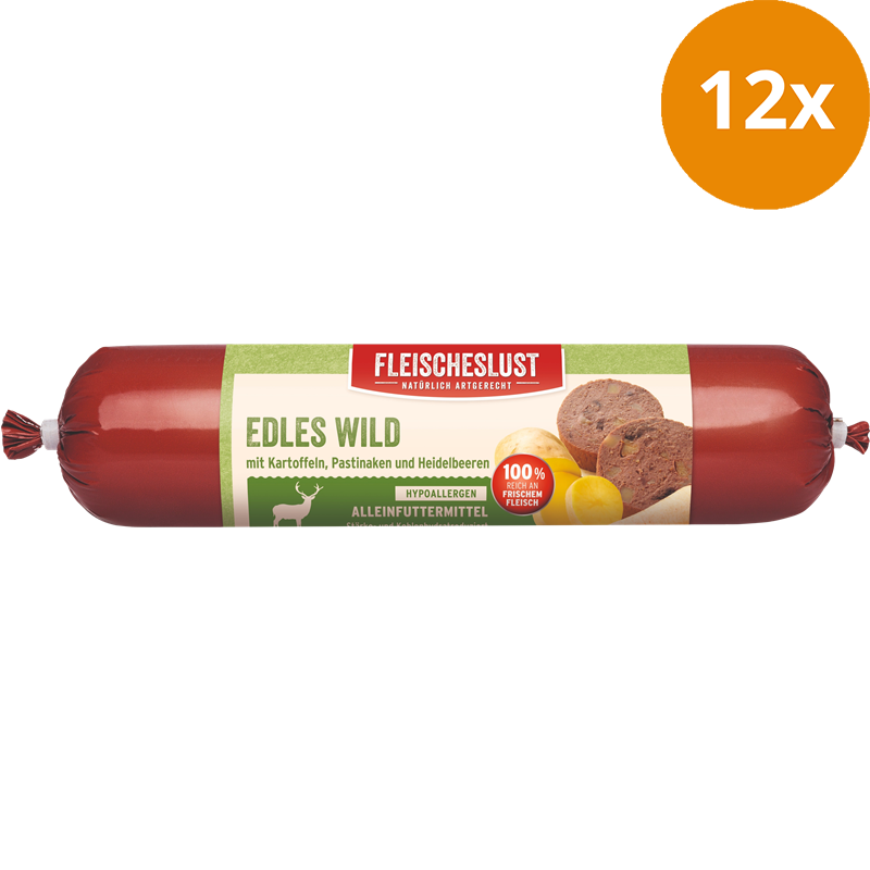 FLEISCHESLUST Classic Edles Wild mit Kartoffeln, Pastinaken & Heidelbeeren 800 g