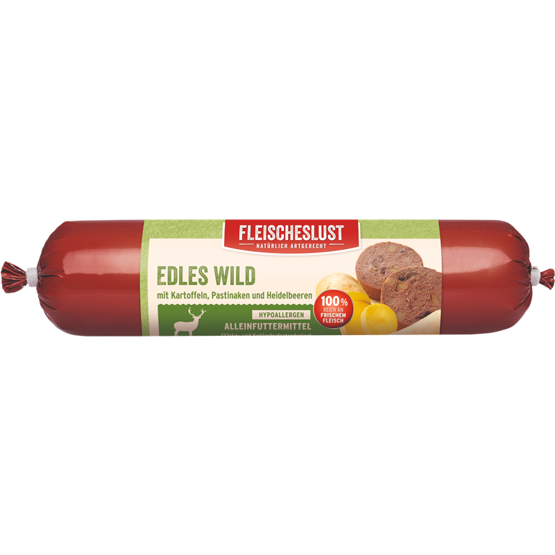 FLEISCHESLUST Classic Edles Wild mit Kartoffeln, Pastinaken & Heidelbeeren 800 g