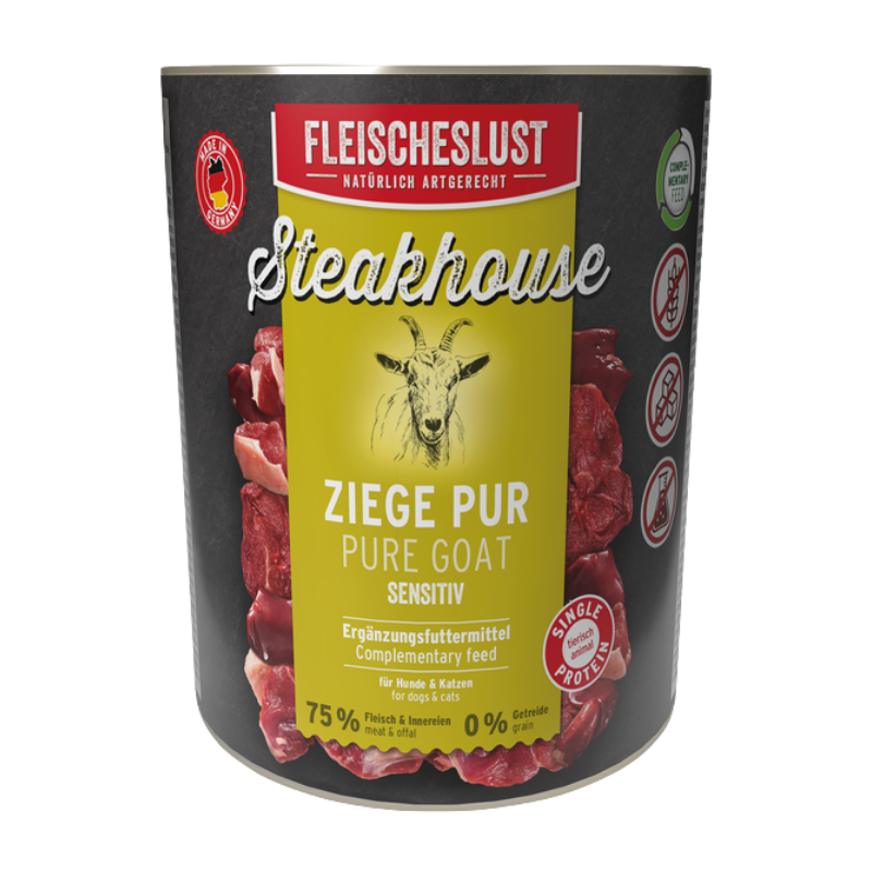 Fleischeslust Steakhouse Ziege pur 800 g