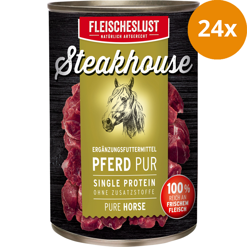 FLEISCHESLUST Steakhouse Pferd Pur 800 g