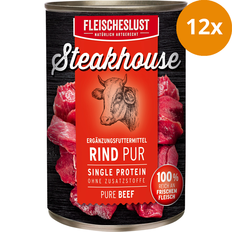 FLEISCHESLUST Steakhouse Rind Pur 820 g