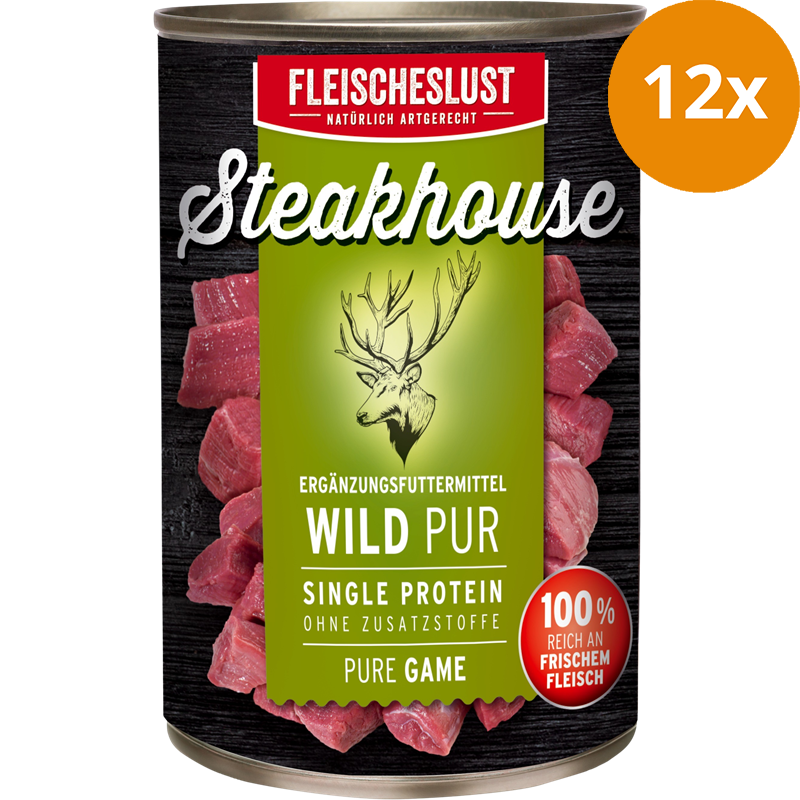 FLEISCHESLUST Steakhouse Wild Pur 800 g