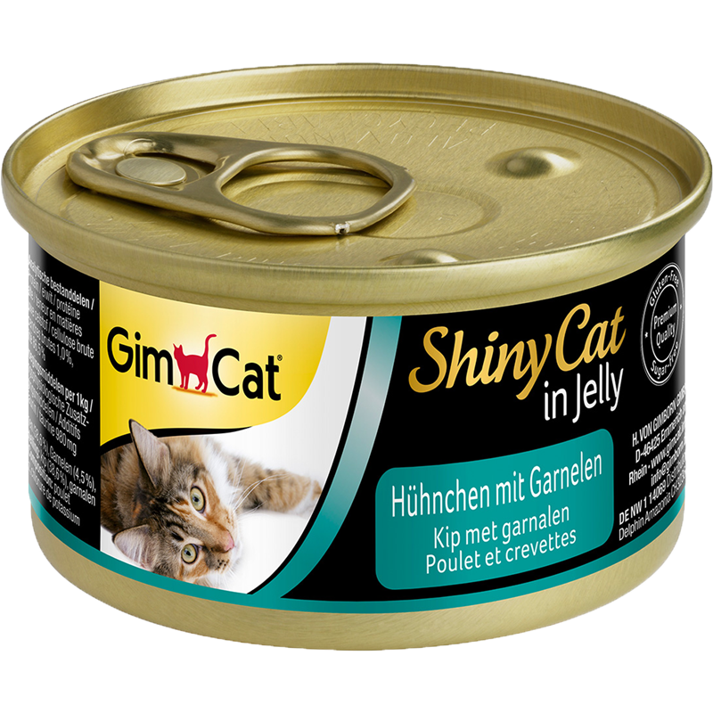 GimCat ShinyCat in Jelly Hühnchen mit Garnelen 70 g