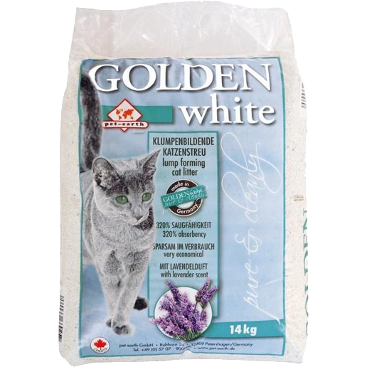 Golden White Katzenstreu mit Lavendelduft
