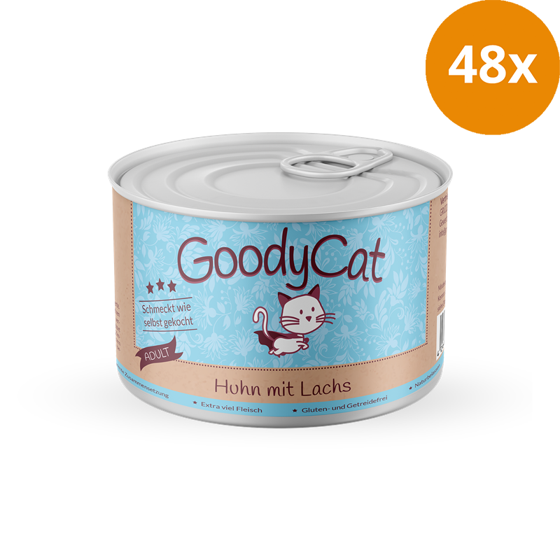 Goody Cat Adult Huhn mit Lachs, Rind & Süßkartoffel 180 g