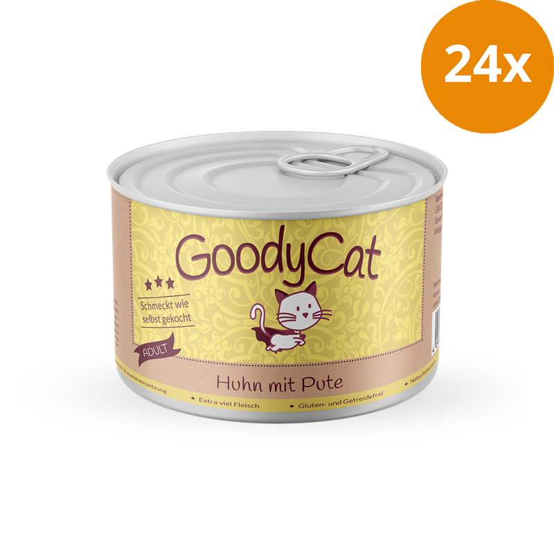 Goody Cat Adult Huhn mit Pute, Tomate & Brokkoli 180 g