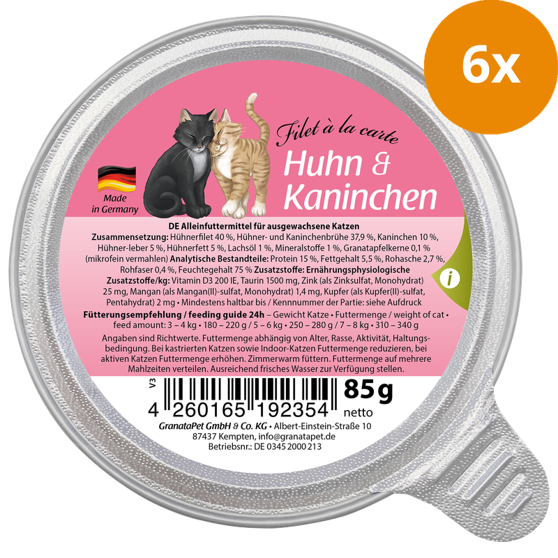 GranataPet Filet à la carte Huhn & Kaninchen 85 g