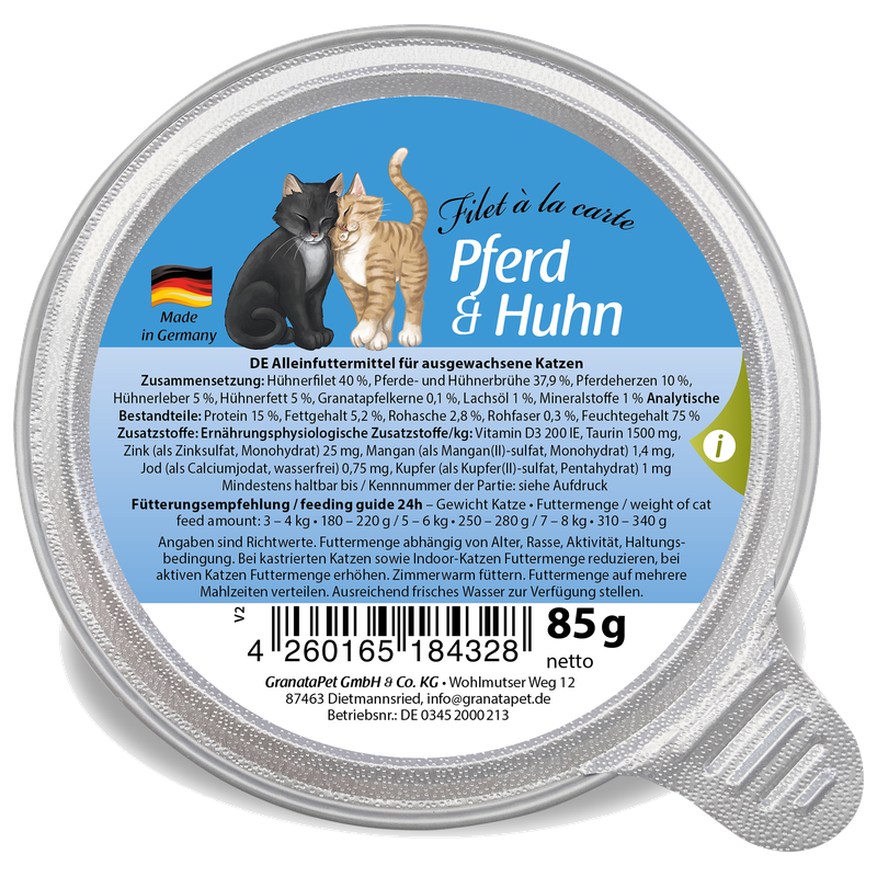 GranataPet Filet à la carte Pferd & Huhn 85 g