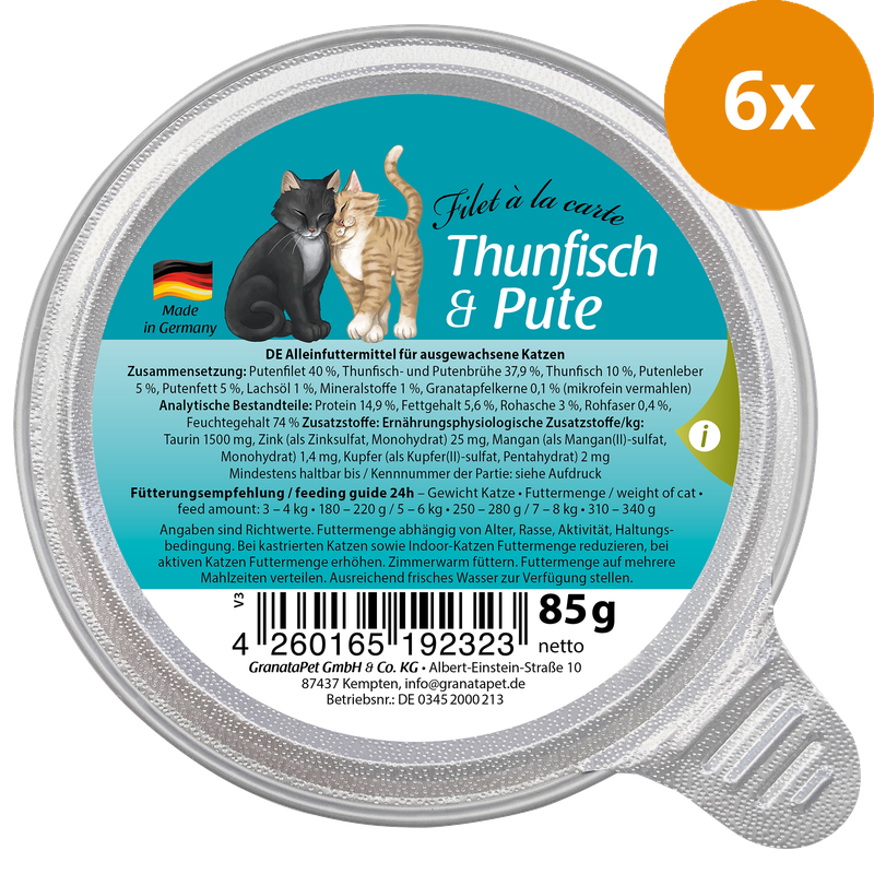 GranataPet Filet à la carte Thunfisch & Pute 85 g