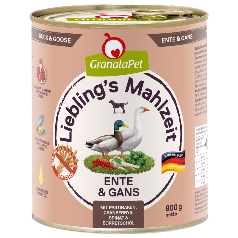 GranataPet Liebling's Mahlzeit Ente & Gans 800 g