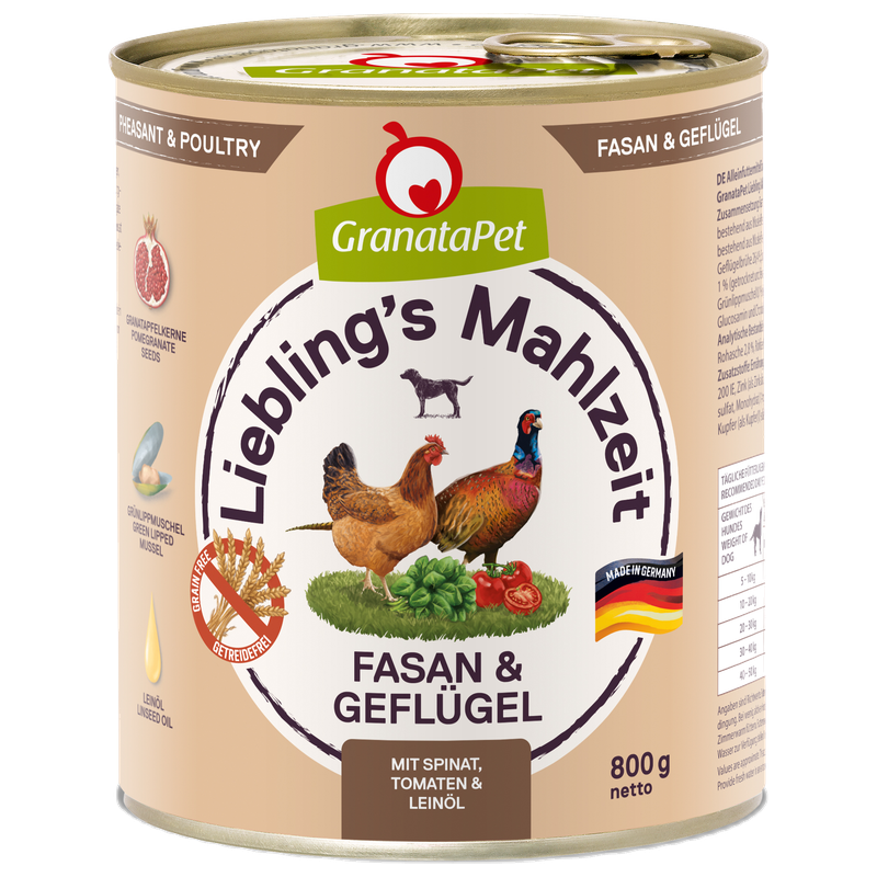 GranataPet Liebling's Mahlzeit Fasan & Geflügel 800 g