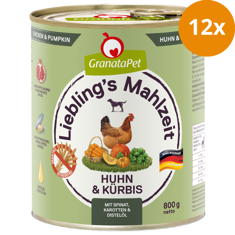 GranataPet Liebling's Mahlzeit Huhn & Kürbis 800 g