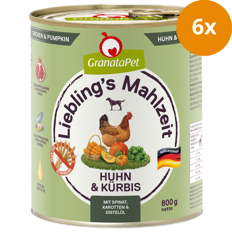 GranataPet Liebling's Mahlzeit Huhn & Kürbis 800 g
