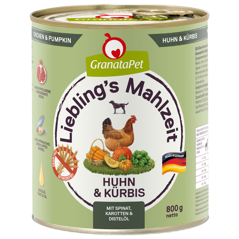 GranataPet Liebling's Mahlzeit Huhn & Kürbis 800 g