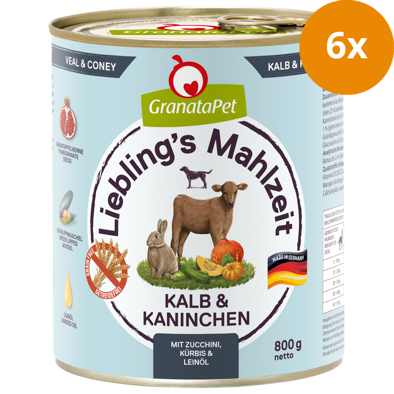 GranataPet Liebling's Mahlzeit Kalb & Kaninchen 800 g