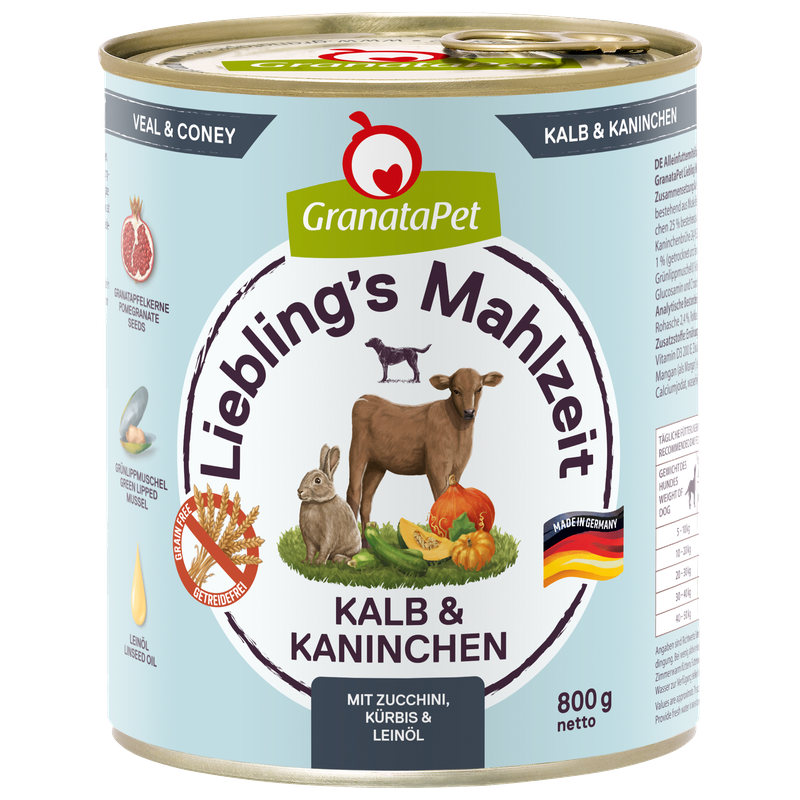 GranataPet Liebling's Mahlzeit Kalb & Kaninchen 800 g