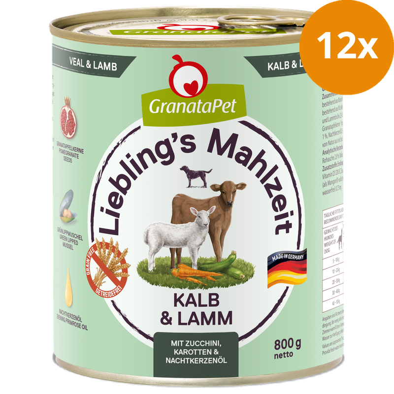 GranataPet Liebling's Mahlzeit Kalb & Lamm 800 g
