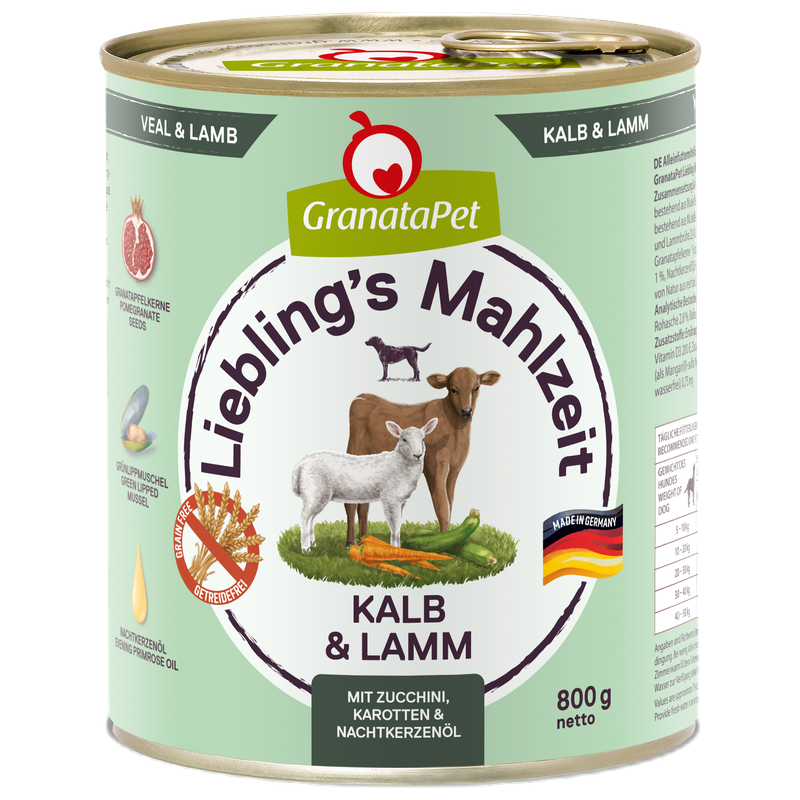 GranataPet Liebling's Mahlzeit Kalb & Lamm 800 g