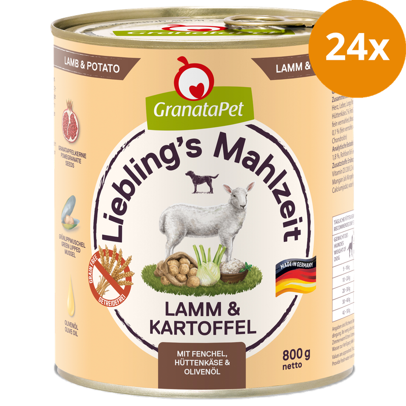 GranataPet Liebling's Mahlzeit Lamm & Kartoffel 800 g