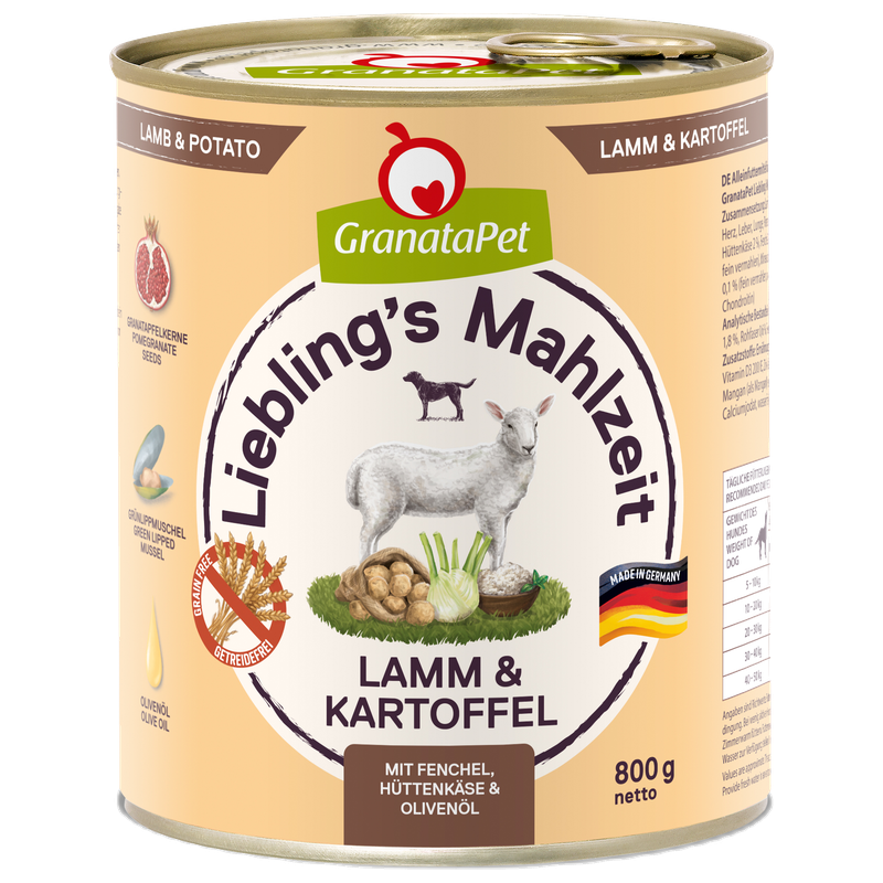 GranataPet Liebling's Mahlzeit Lamm & Kartoffel 800 g