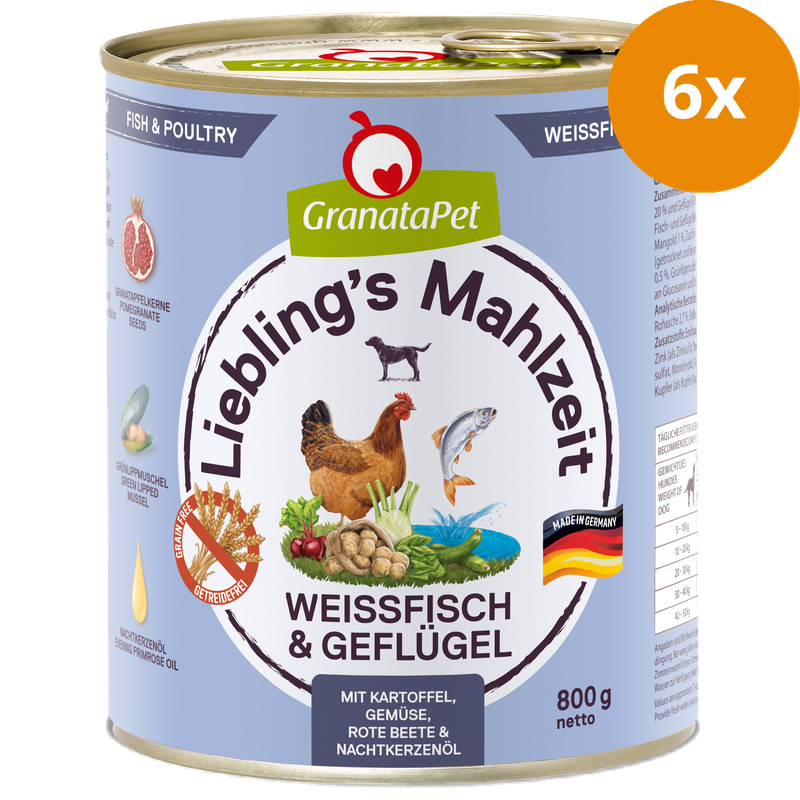 GranataPet Liebling's Mahlzeit Weißfisch & Geflügel  800 g