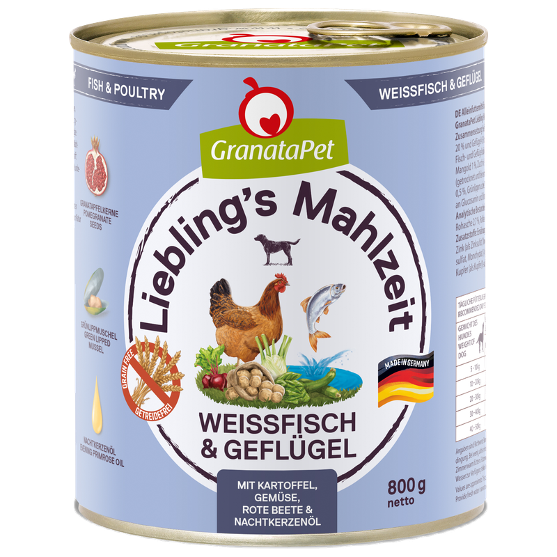 GranataPet Liebling's Mahlzeit Weißfisch & Geflügel  800 g