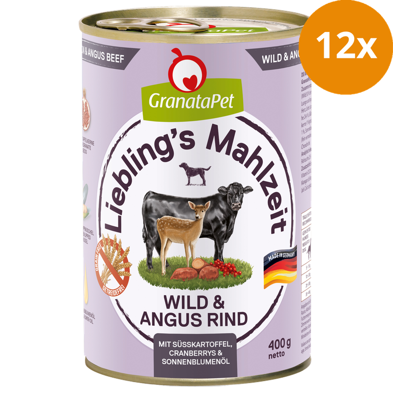 GranataPet Liebling's Mahlzeit Wild & Angus Rind 400 g