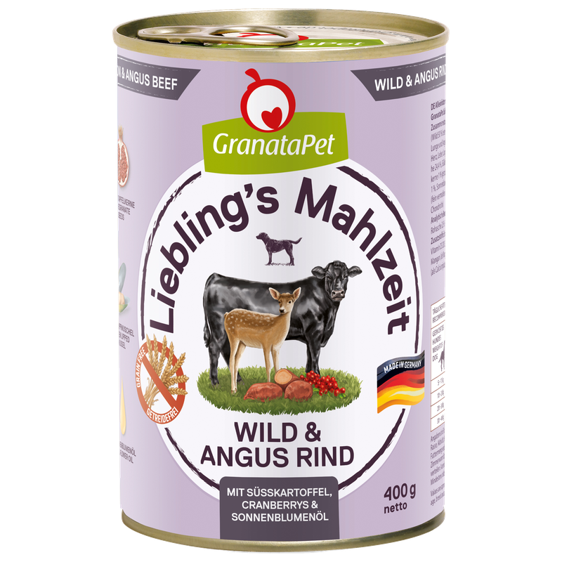 GranataPet Liebling's Mahlzeit Wild & Angus Rind 400 g