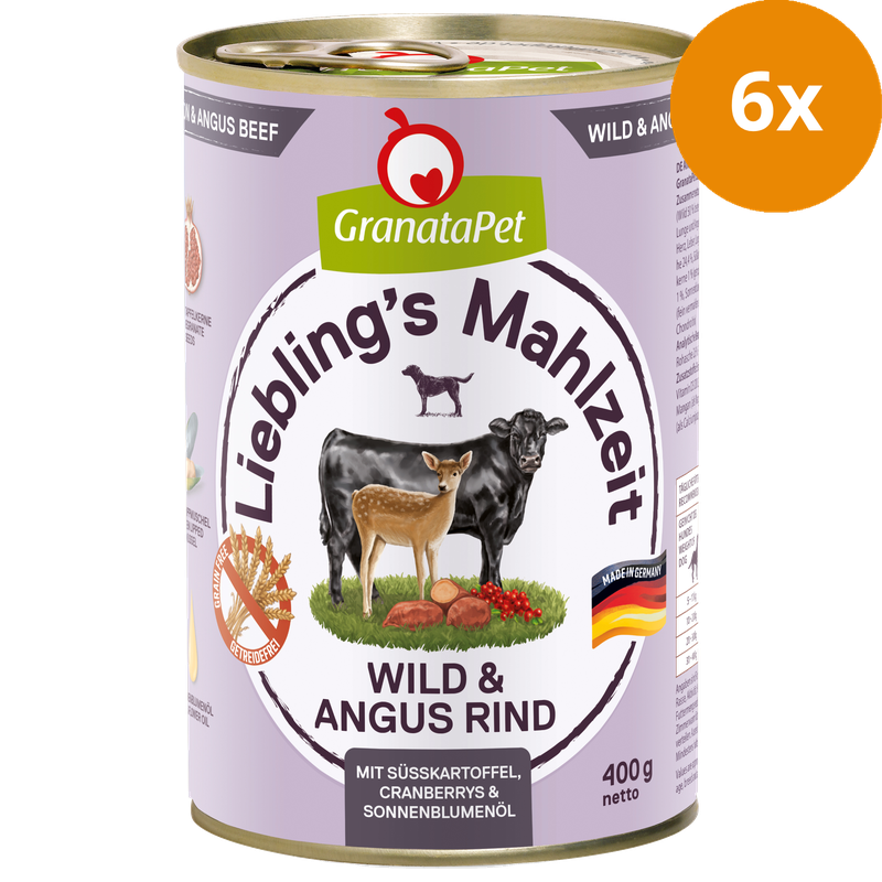 GranataPet Liebling's Mahlzeit Wild & Angus Rind 400 g