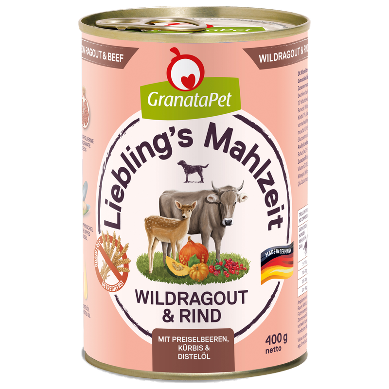GranataPet Liebling's Mahlzeit Wildragout & Rind 400 g