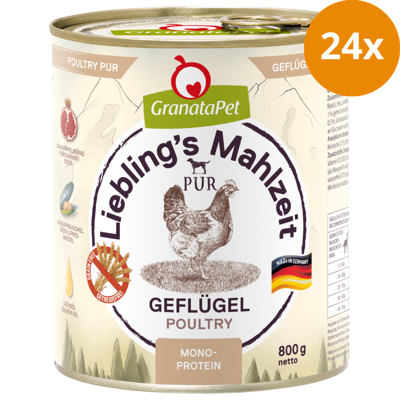GranataPet Liebling´s Mahlzeit PUR Geflügel 800 g