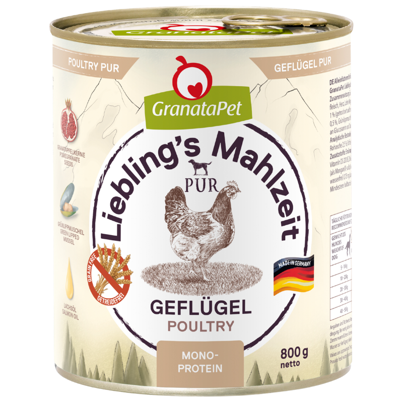 GranataPet Liebling´s Mahlzeit PUR Geflügel 800 g