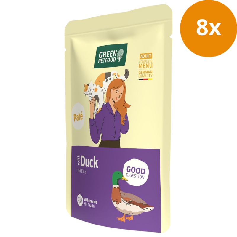 Green Petfood Cat Paté Duck 85 g