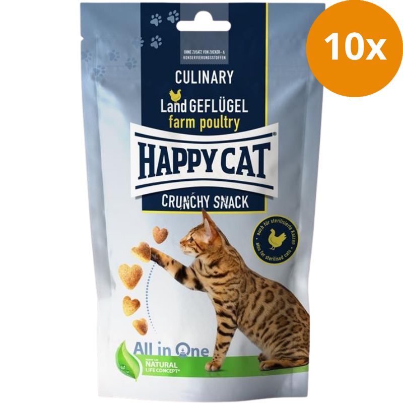 Happy Cat Culinary Crunchy Snack Land-Geflügel 70 g