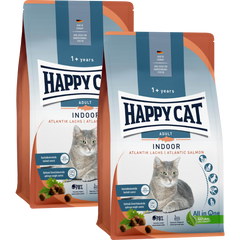 Sparpaket Happy Cat Indoor Atlantik Lachs 2 x 4 kg