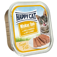 Happy Cat Minkas Schale Duo Rind & Kaninchen Paté 100 g