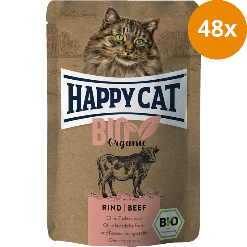 Happy Cat Pouch Bio Rind 85 g