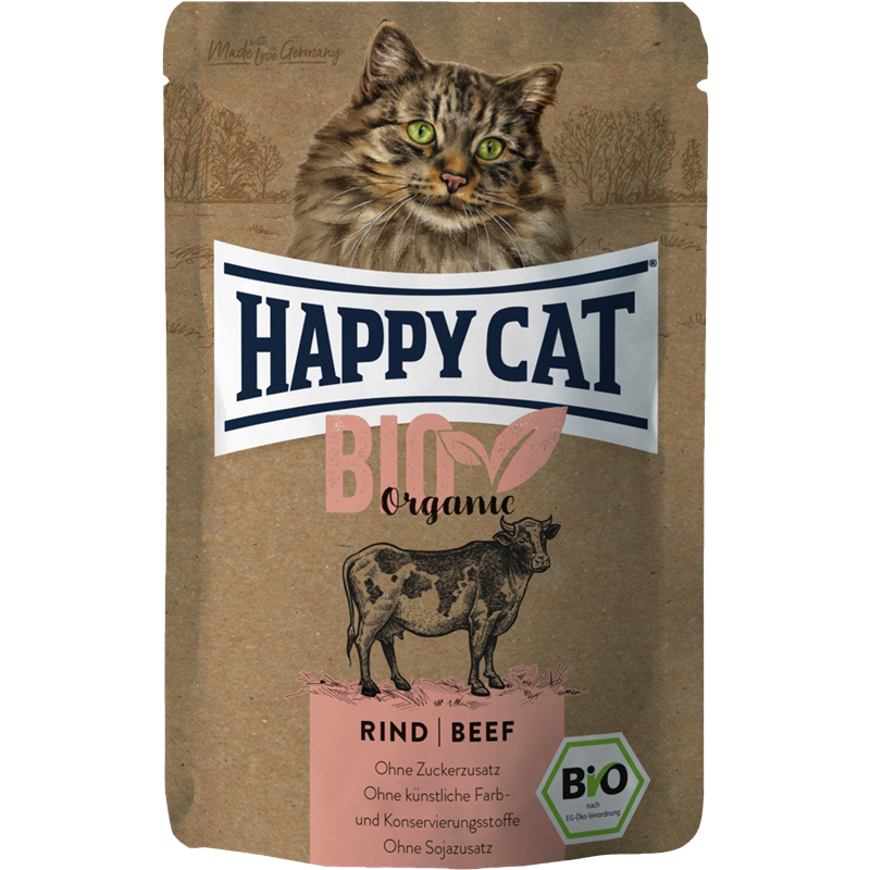 Happy Cat Pouch Bio Rind 85 g