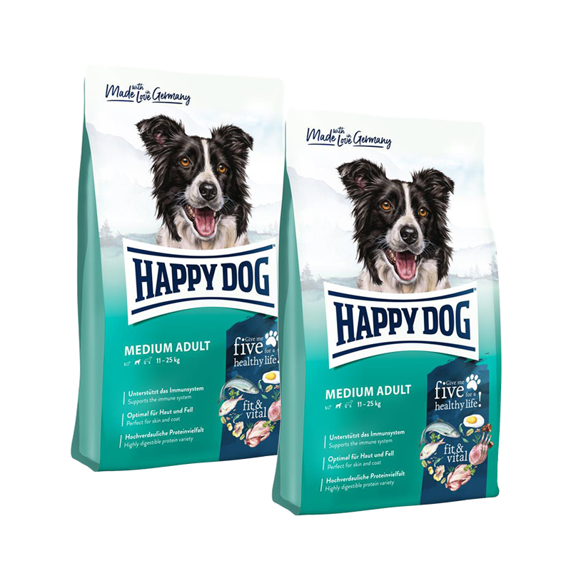 Sparpaket Happy Dog fit & vital Medium 2 x 12 kg