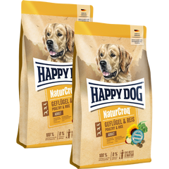 Sparpaket Happy Dog NaturCroq Geflügel pur & Reis 2 x 4 kg