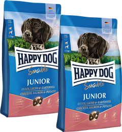 Sparpaket Happy Dog Sensible Junior Huhn, Lachs & Kartoffel 2 x 10 kg