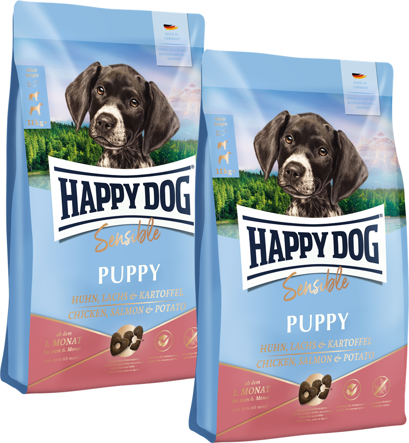 Happy Dog Sensible Puppy Huhn, Lachs & Kartoffel