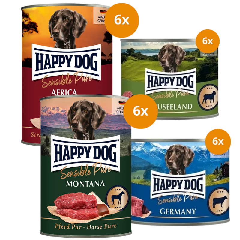 Happy Dog Sensible Pur 400 g & 200 g - Mix Sparpaket
