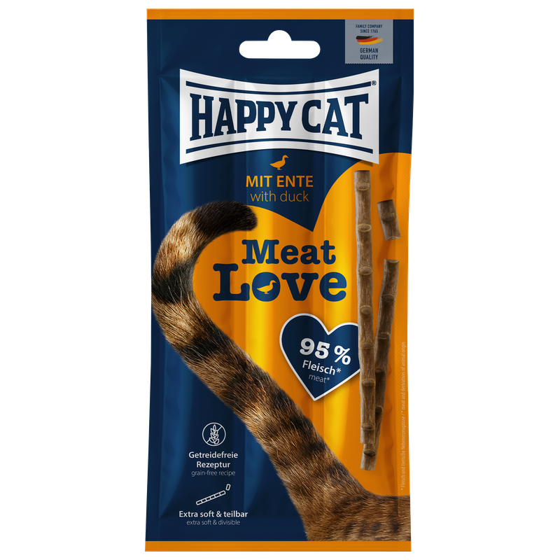 Happy Cat Meat Love Snack mit Ente 15 g