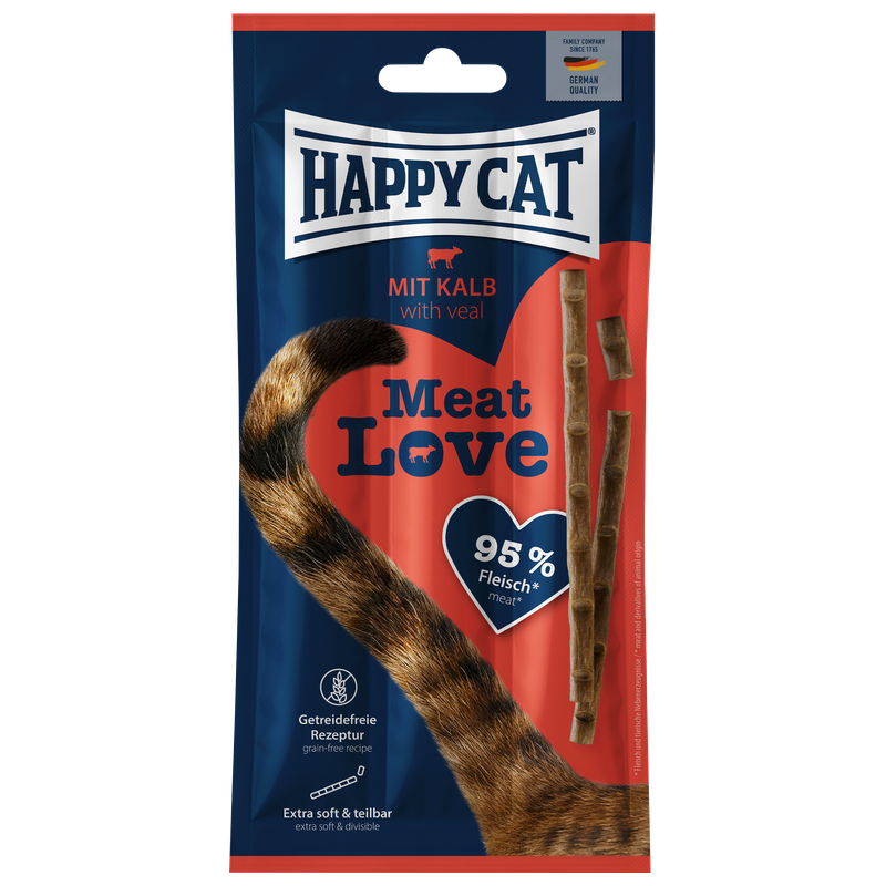 Happy Cat Meat Love Snack mit Kalb 15 g