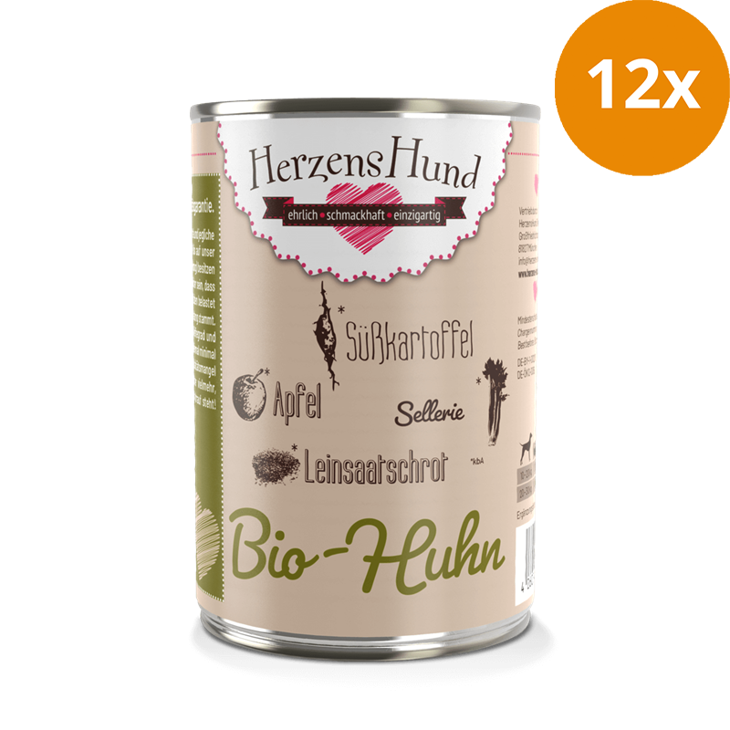 HerzensHund Bio Huhn mit Bio Gemüse 400 g