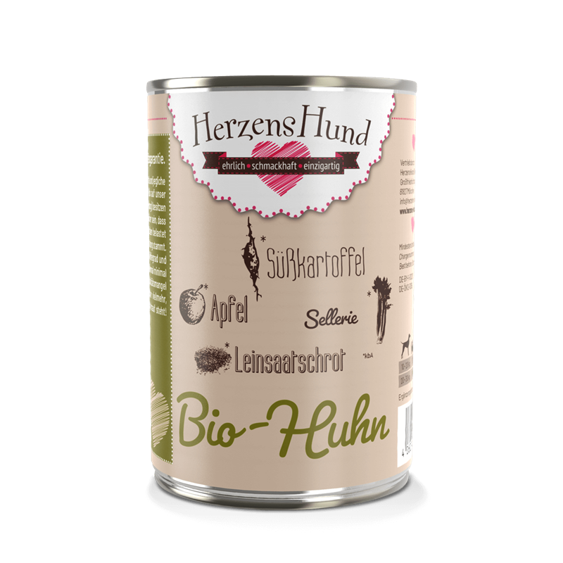 HerzensHund Bio Huhn mit Bio Gemüse 400 g